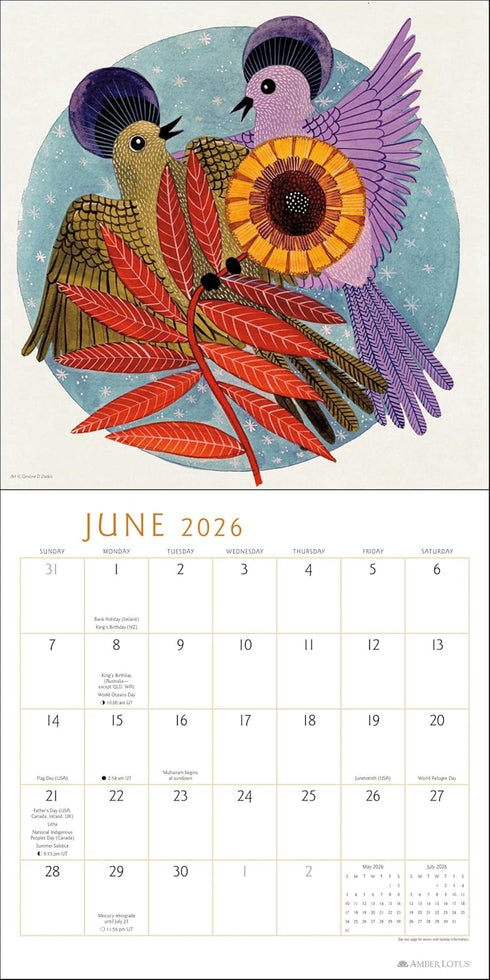 FEATHERED FRIENDS 2026 WALL CALENDAR